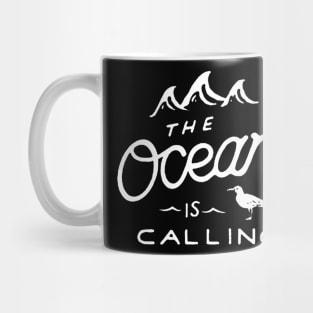 the ocean is calling with bird Mug